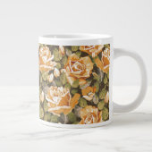  Floral patroon van gele rozen Grote Koffiekop (Rechts)