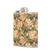  Floral patroon van gele rozen Heupfles (Links)