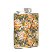  Floral patroon van gele rozen Heupfles (Rechts)