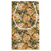  Floral patroon van gele rozen Klein Cadeauzakje (Achterkant)