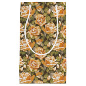  Floral patroon van gele rozen Klein Cadeauzakje (Voorkant)