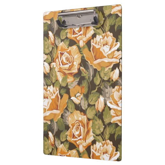Floral patroon van gele rozen Klembord (Links)