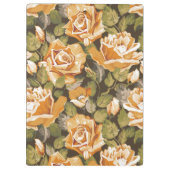  Floral patroon van gele rozen Klembord (Achterkant)