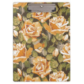  Floral patroon van gele rozen Klembord (Voorkant)