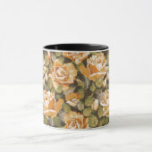 Floral patroon van gele rozen Mok (Midden)