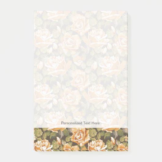 Floral patroon van gele rozen Post-it® Notes (Voorkant)
