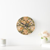  Floral patroon van gele rozen Ronde Klok (Huis)