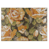  Floral patroon van gele rozen Snijplank (Voorkant)