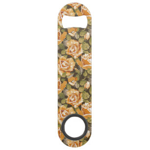 Floral patroon van gele rozen Speed Flessenopener