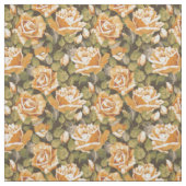 Floral patroon van gele rozen Stof (Swatch)