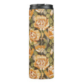  Floral patroon van gele rozen Thermosbeker (Achterkant)