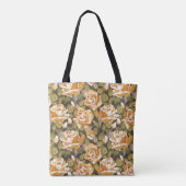  Floral patroon van gele rozen Tote Bag (Achterkant)