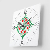 Floral patroon vierkante klok (Hoek)