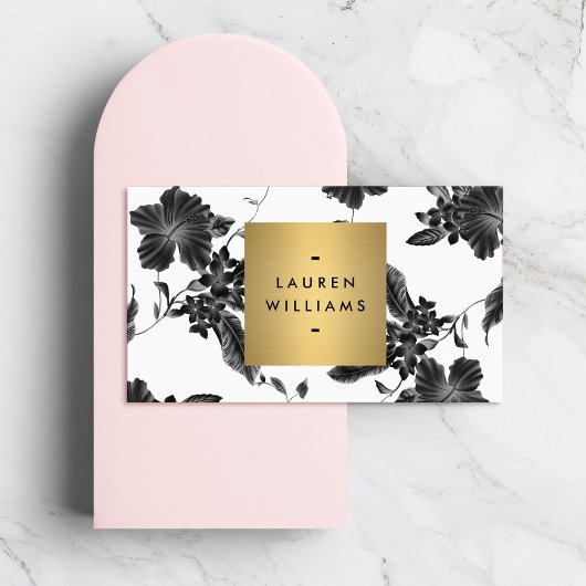  floral patroon visitekaartje