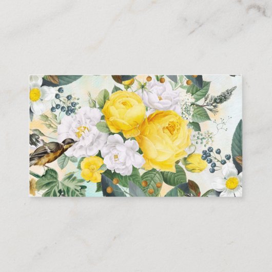 Floral patroon visitekaartje (Achterkant)