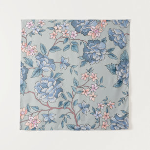 Floral patroon. Vloer naadloze achtergrond. Flouri Wandkleed