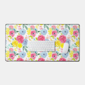 Floral Patroon voor heldere kleurrijke Waterverf Bureaumat (Keyboard & Muis)