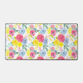 Floral Patroon voor heldere kleurrijke Waterverf Bureaumat (Voorkant)