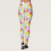 Floral Patroon voor heldere kleurrijke Waterverf Leggings (Achterkant)