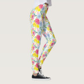 Floral Patroon voor heldere kleurrijke Waterverf Leggings (Rechts)