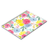 Floral Patroon voor heldere kleurrijke Waterverf Notitieboek (Linkerzijde)