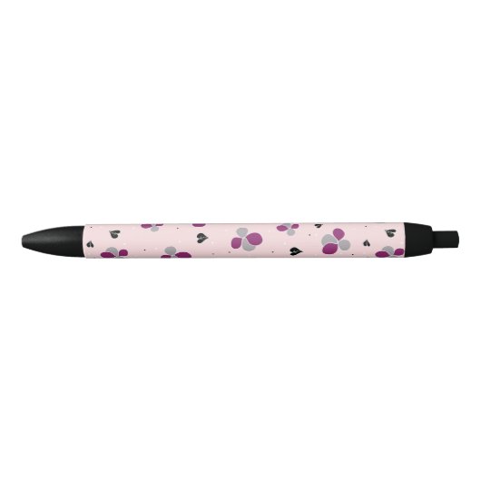 Floral patroon zwarte inkt pen (Voorkant)
