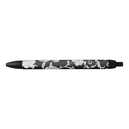 Floral patroon zwarte inkt pen (Voorkant)