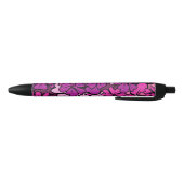 Floral patroon zwarte inkt pen (Bodem)