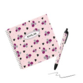 Floral patroon zwarte inkt pen