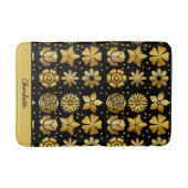 Floral patroongoud doedle roos gepersonaliseerde n badmat (Voorkant)