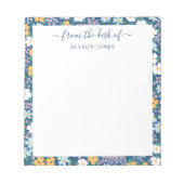 Floral Patroongrens van het bureau van Notitieblok (Voorkant)