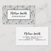 Floral patroongrijs Visitekaartje voor intern ontw (Voorkant / Achterkant)