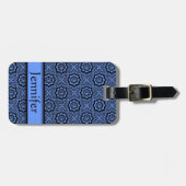  Floral Patroonontwerp Bagagelabel (Voorkant horizontaal)