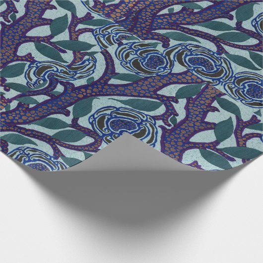 Floral patroonpapier, oostelijk Samarkande Cadeaupapier (Hoek)