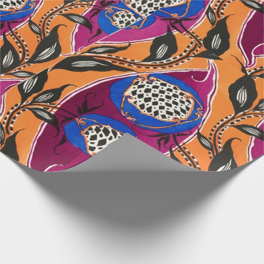 Floral patroonpapier, oostelijk Samarkande Cadeaupapier (Hoek)