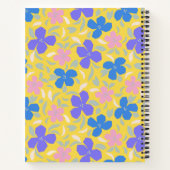Floral patroonpatroon in gele recept notitieboek (Achterkant)