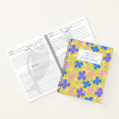 Floral patroonpatroon in gele recept notitieboek (Binnen)