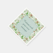  Floral Patroonroze Rozen Aangepast bericht Servet (Hoek)