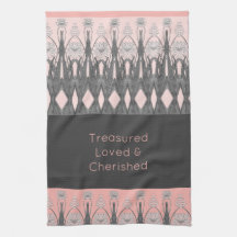 Floral pattered decoratief roze en grijs