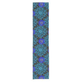Floral pattern.05.FR.Bluex4b Black BG Korte Tafelloper (Voorkant)