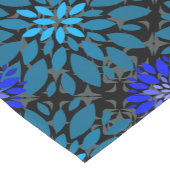 Floral pattern.05.FR.Bluex4b Black BG Korte Tafelloper (Hoek)