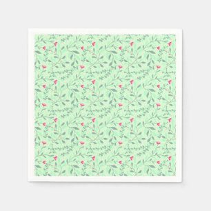 Floral pattern.05.FR.pink en Lgreen LGreen BG Servet