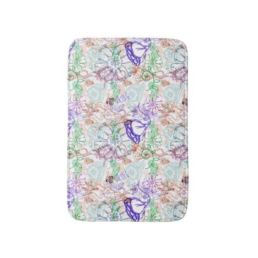 Floral Pattern 10 Badmat (Voorkant Verticaal)