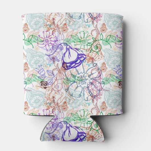 Floral Pattern 10 Blikjeskoeler (Achterkant)