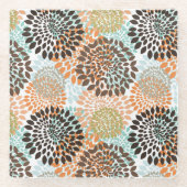 Floral Pattern 10 Glazen Onderzetter (Voorkant)