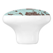 Floral Pattern 10 Keramische Knop (Zijkant)