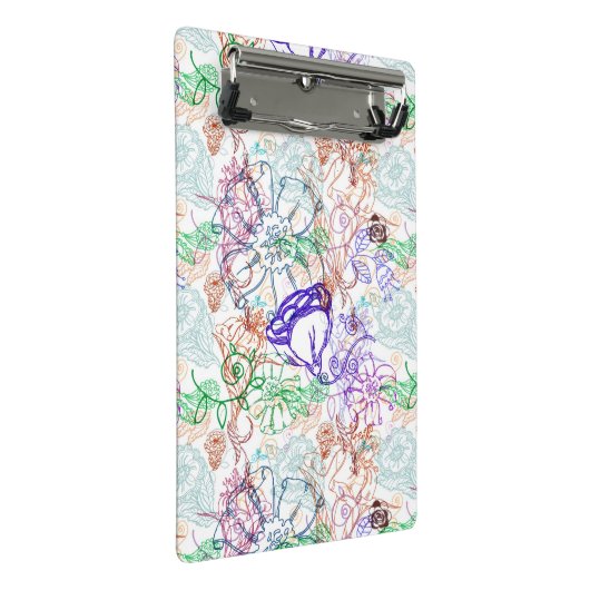 Floral Pattern 10 Mini Klembord (Schuin)