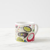 Floral Pattern 11 Espresso Kop (Voorkant rechts)