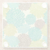 Floral Pattern 11 Glazen Onderzetter (Achterkant)