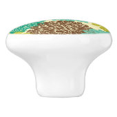 Floral Pattern 11 Keramische Knop (Zijkant)